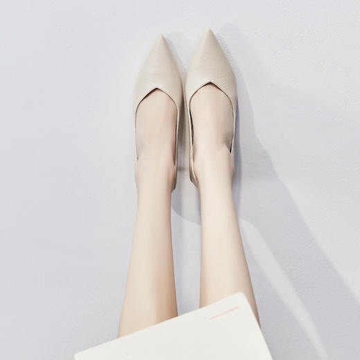 ZHR【褶纹帮面】新款通勤鞋女婚鞋子女皮鞋女高跟鞋女细跟女单鞋女鞋 商品图4