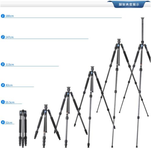 思锐SIRUI 三脚架W2004 W2204佳能尼康单反相机三角架反折防水防沙可拆独脚架 (云台需要另购买） 商品图12