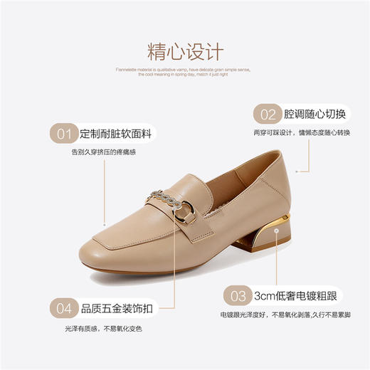 ZHR【软面软底】一脚蹬低跟职业女通勤鞋子女皮鞋女乐福鞋女单鞋女鞋 商品图14