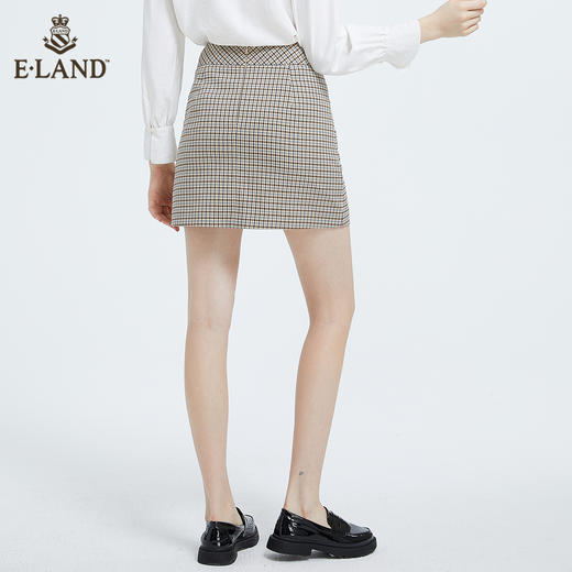 衣恋优雅甜美显瘦包臀格子半身裙EEWHB49H2M 商品图2