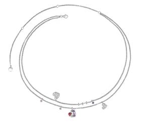 【Lens推荐】甜食系列 宝石桃心双层锁骨链