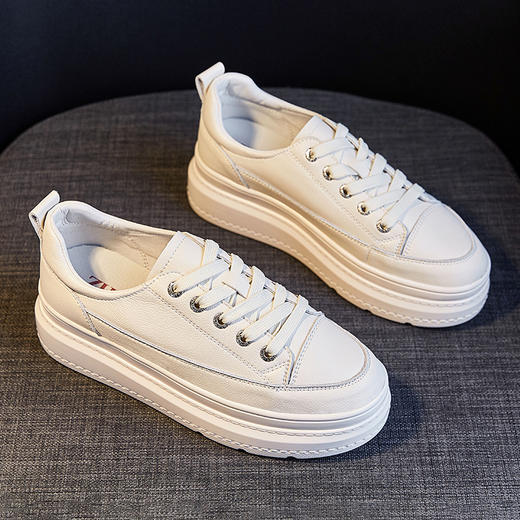 ZHR20新厚底女休闲鞋女板鞋子女运动鞋小白鞋白色女鞋 商品图0