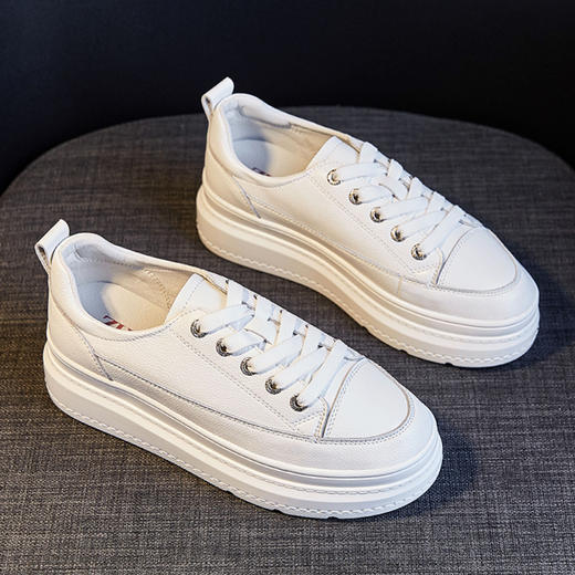 ZHR20新厚底女休闲鞋女板鞋子女运动鞋小白鞋白色女鞋 商品图3