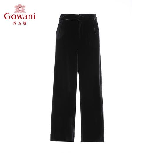 乔万尼新品金丝绒阔腿裤长裤EI3F212 商品图4