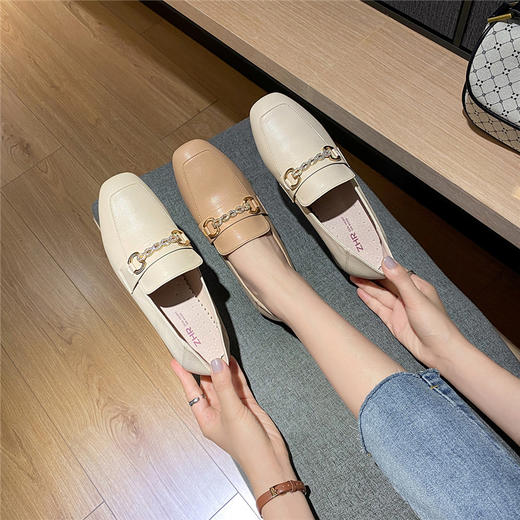 ZHR【软面软底】一脚蹬低跟职业女通勤鞋子女皮鞋女乐福鞋女单鞋女鞋 商品图6