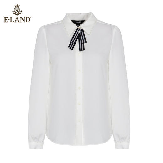 衣恋甜美雪纺娃娃领长袖衬衫EEBWB49C1C 商品图4