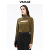 VIMAGE纬漫纪秋季新款简约温柔纯色高领百搭针织衫女打底衫V1601215 商品缩略图6
