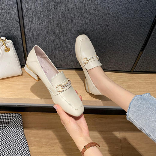 ZHR【软面软底】一脚蹬低跟职业女通勤鞋子女皮鞋女乐福鞋女单鞋女鞋 商品图4