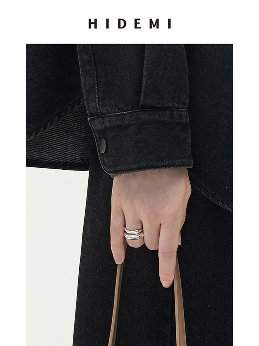 HIDEMI 双圈戒指组合 银色/金色 商品图6
