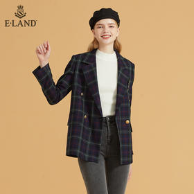 衣恋小众甜美西装领双排扣外套EEJKB49H5M