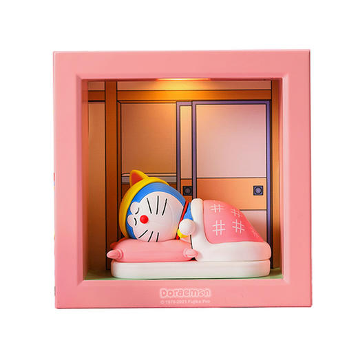 ROCK 哆啦A梦 睡宝宝纪念版相框小夜灯  粉 商品图0