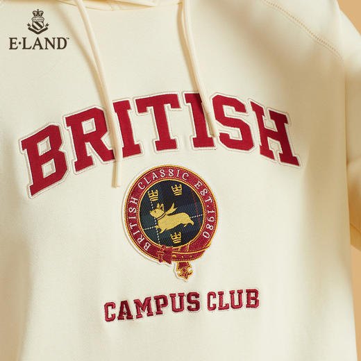 衣恋宽松简约风柯基徽章连帽卫衣EEMTB49C4C 商品图3