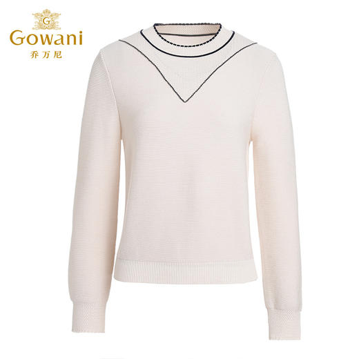 乔万尼V领装饰镂空羊毛针织衫EI3M272 商品图4