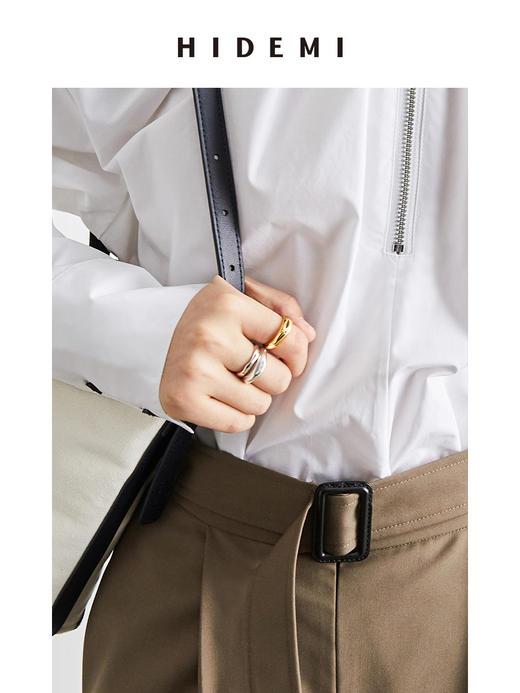 HIDEMI 双圈戒指组合 银色/金色 商品图3