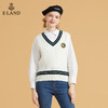 衣恋撞色V领立体绞花学院风针织马甲背心EEVKB49C1M 商品缩略图2
