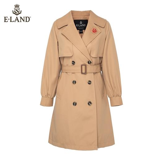 衣恋翻领双排扣腰带大衣外套EEJTB49C3C 商品图4