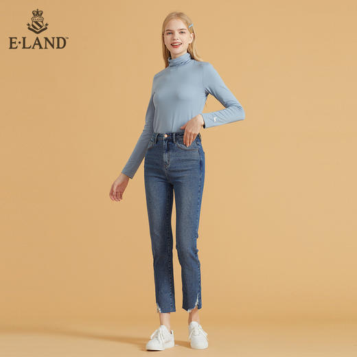 衣恋基础款高领长袖打底衫EELAB49E1C 商品图1