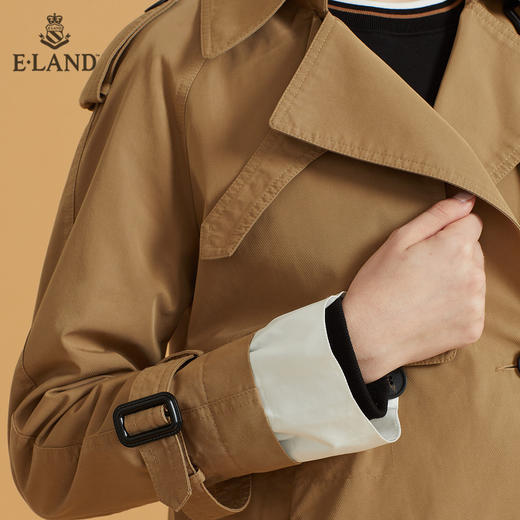 衣恋双排扣假两件中长款风衣EEJTB49CAM 商品图3