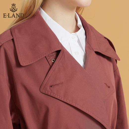 衣恋设计感长款双排扣风衣外套EEJTB49C8M 商品图3