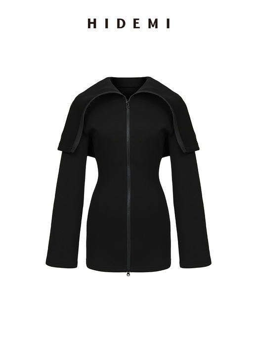 HIDEMI 显瘦设计感大翻领拉链外套 商品图7