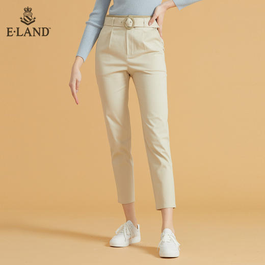 衣恋简约纯色设计感直筒长裤EETCB49H3M 商品图4