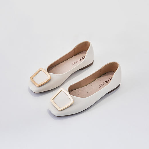 ZHR平底蛋卷鞋通勤鞋奶奶鞋女豆豆鞋子女皮鞋浅口女单鞋女鞋 商品图6