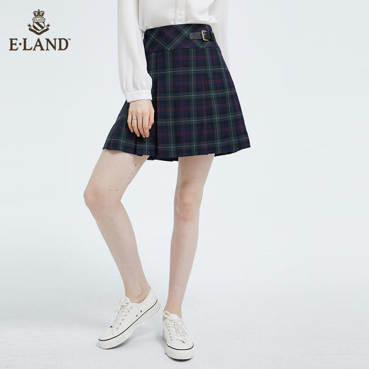 衣恋A字青春减龄格纹百褶半身裙EEWHB49H1C 商品图3