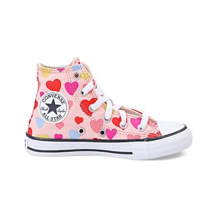 Converse匡威商场同款童鞋童鞋新款少女童高帮运动爱心形印花帆布板鞋 671608C 商品图3