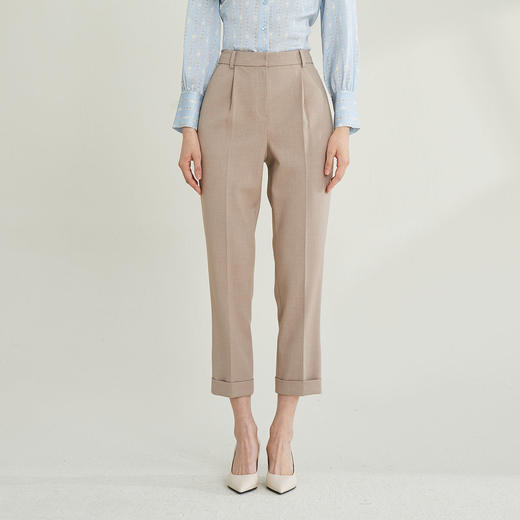 PRICH2021年冬季新款直筒商务通勤百搭西装裤子女PRTCB8T16N 商品图1