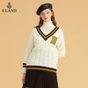 衣恋经典款撞色V领减龄学院风针织衫女EEKWB49Q2N 商品缩略图4