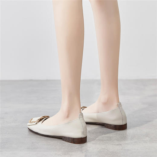 ZHR新款奶奶鞋妈妈鞋女浅口通勤鞋子女皮鞋豆豆鞋女单鞋女鞋 商品图2