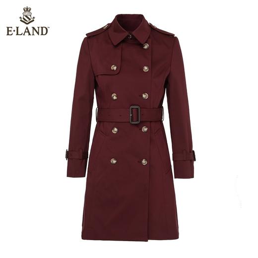 衣恋双排扣腰带高领风衣EEJTB49H1C 商品图4