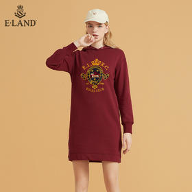 衣恋宽松休闲连帽柯基时尚连衣裙EEOMB49C1M