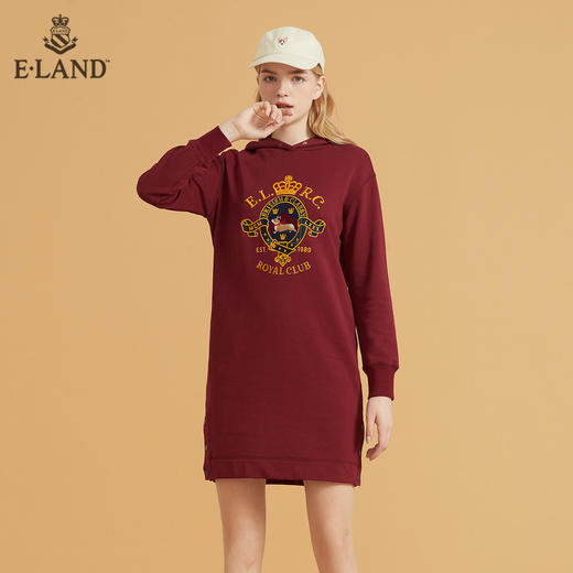 衣恋宽松休闲连帽柯基时尚连衣裙EEOMB49C1M 商品图0