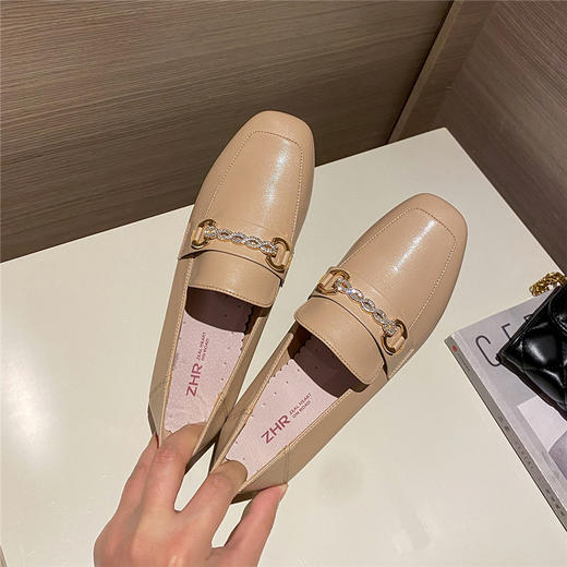 ZHR【软面软底】一脚蹬低跟职业女通勤鞋子女皮鞋女乐福鞋女单鞋女鞋 商品图10