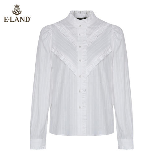 衣恋木耳边领口设计感衬衫女EEBWB49C3M 商品图4