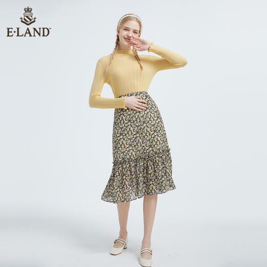 衣恋设计感中长款雪纺碎花半身裙EEWHB49C4M 商品图0