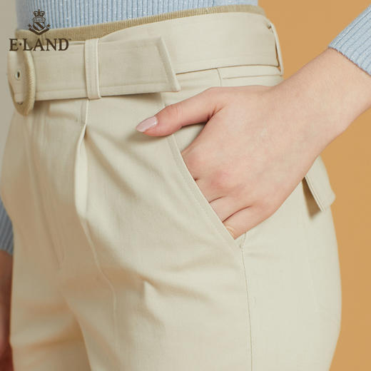 衣恋简约纯色设计感直筒长裤EETCB49H3M 商品图3