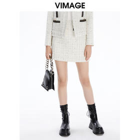 VIMAGE纬漫纪秋季新款时尚气质显瘦高腰包臀半身裙女V1606213