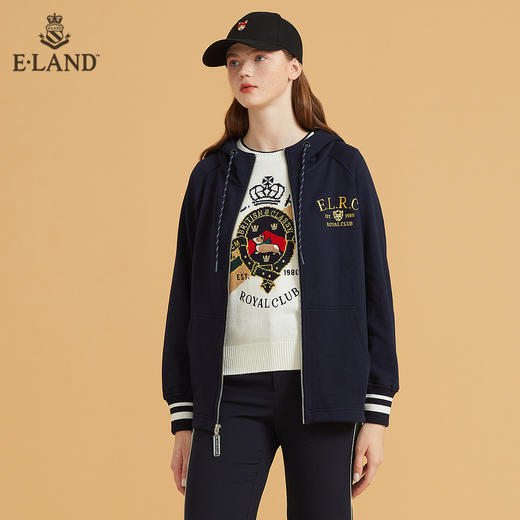 衣恋潮酷个性连帽拉链长袖卫衣外套EEMTB49C8M 商品图1