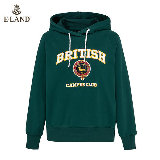 衣恋宽松简约风柯基徽章连帽卫衣EEMTB49C4C 商品图4