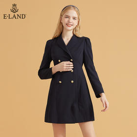 衣恋学院风西装领双排扣西装连衣裙EEOWB49H2C