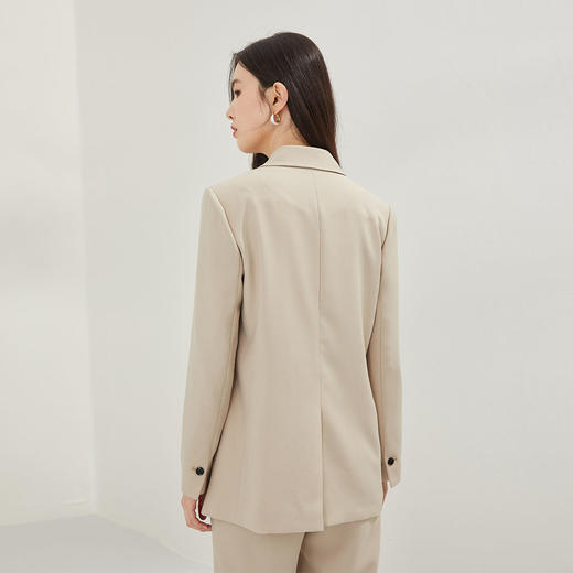 PRICH2021年秋季新款韩版宽松ⅴ领职业设计感西装外套女PRJKB7710Q 商品图2