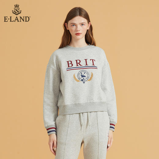 衣恋简约宽松圆领柯基徽章卫衣EEMTB49C5M 商品图4