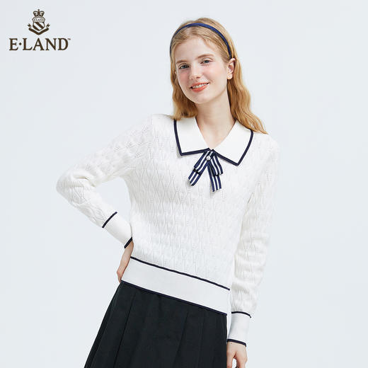 衣恋学院风娃娃领温柔甜美针织衫EEKWB49C5C 商品图4