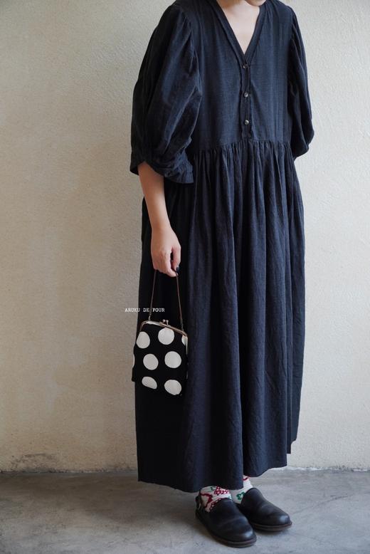 elsa esturgie 炭黑结袖设计连衣裙 商品图2