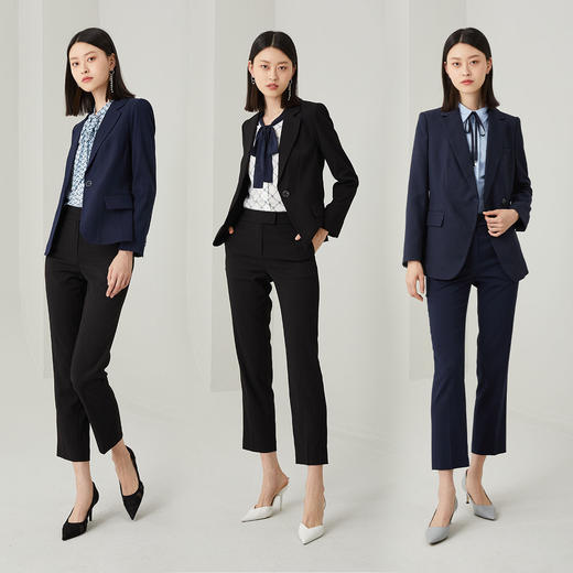 PRICH2021年秋季新款气质通勤直筒显瘦职场西装裤女PRTCB3801E 商品图4