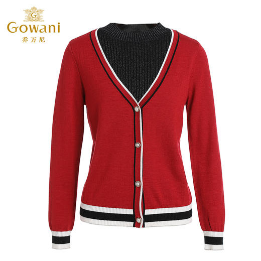 乔万尼春羊毛衫针织衫假两件EI3M249 商品图4