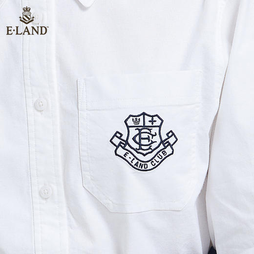 衣恋时尚气质白色长袖衬衫EEYWB49C2M 商品图3