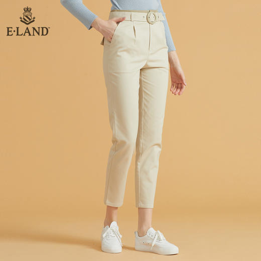 衣恋简约纯色设计感直筒长裤EETCB49H3M 商品图1